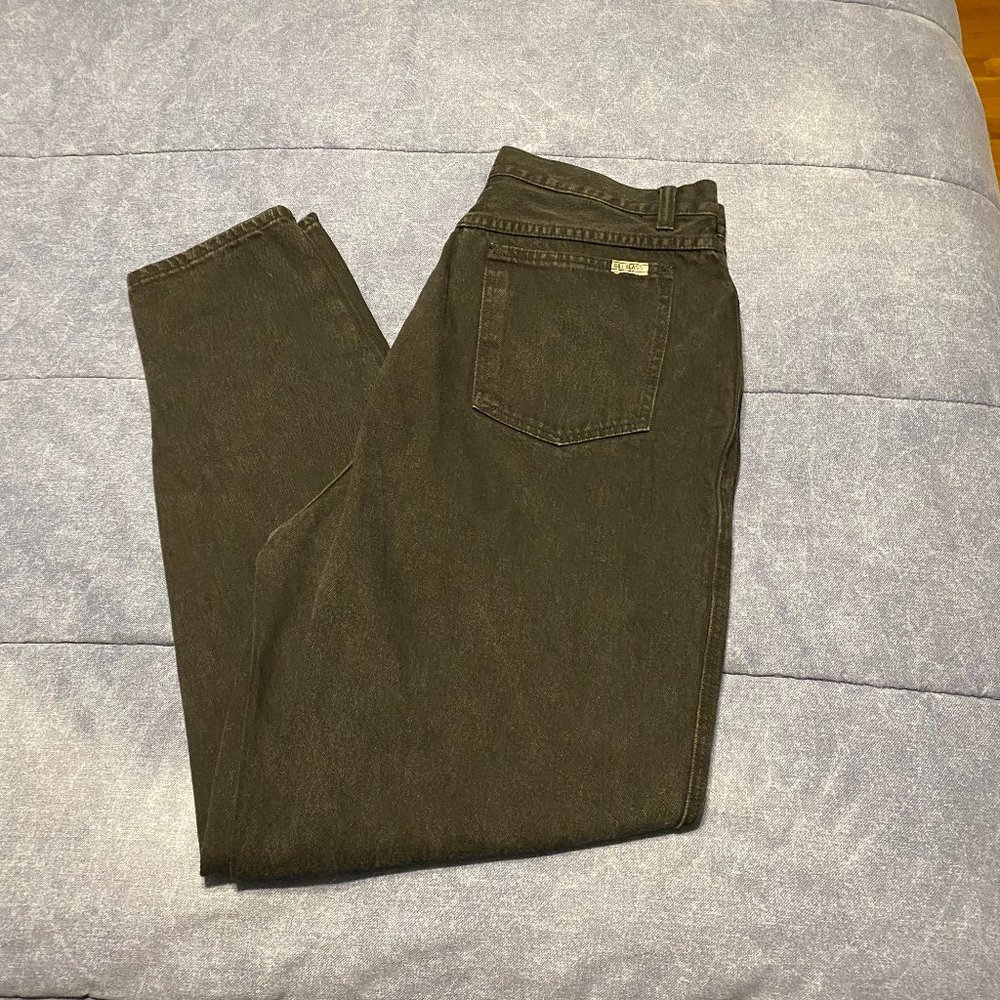 Bill Blass Vintage Black Jeans Size 18 100% Cotton - Picture 3 of 5